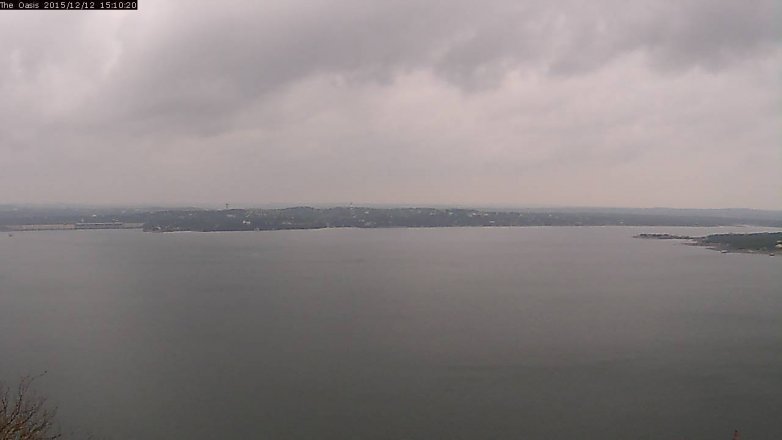 Lake Travis webcam, December 12, 2015 2:15 PM CT