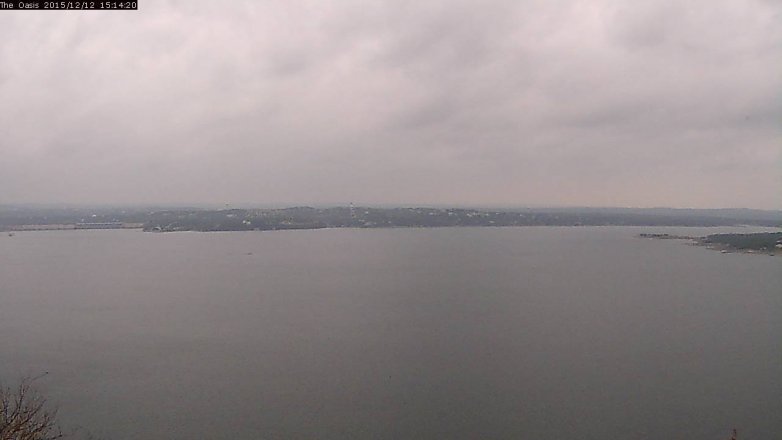 Lake Travis webcam, December 12, 2015 2:20 PM CT