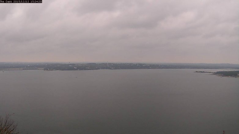 Lake Travis webcam, December 12, 2015 2:30 PM CT
