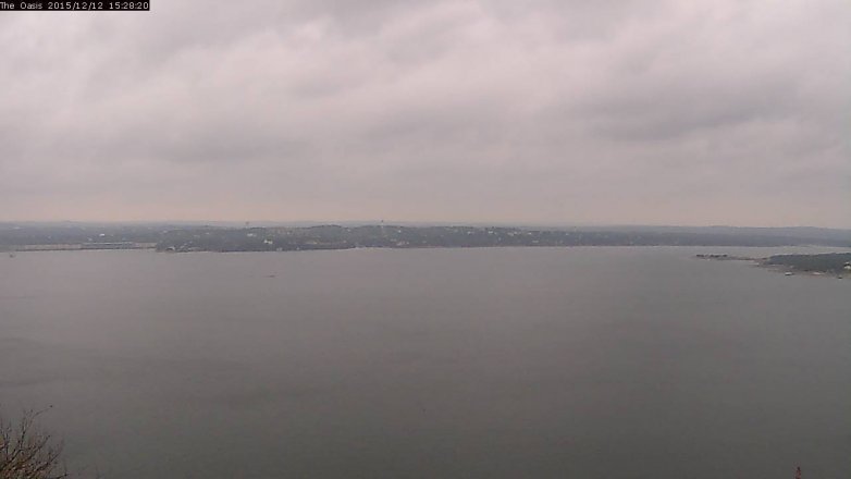 Lake Travis webcam, December 12, 2015 2:35 PM CT
