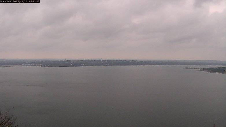 Lake Travis webcam, December 12, 2015 2:40 PM CT