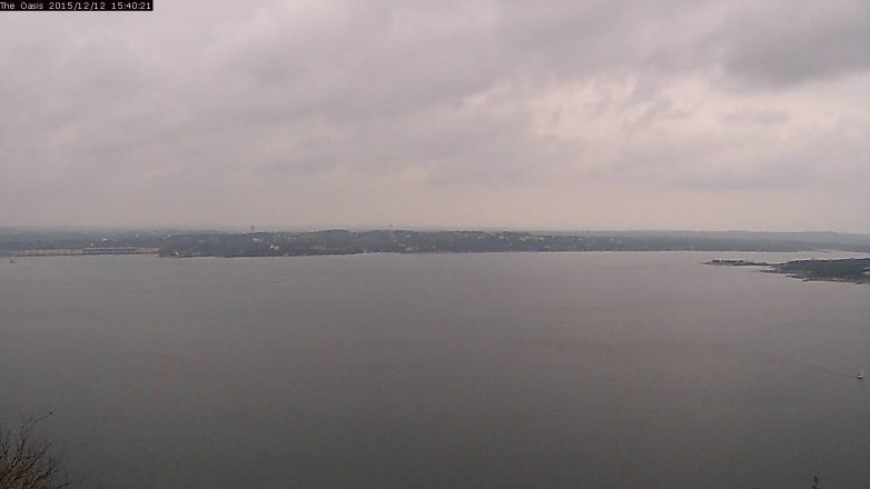 Lake Travis webcam, December 12, 2015 2:45 PM CT