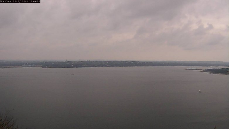 Lake Travis webcam, December 12, 2015 2:50 PM CT