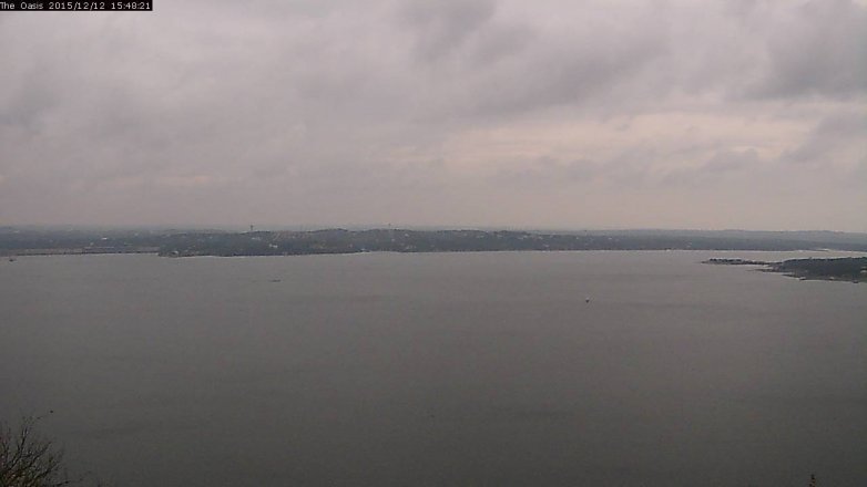Lake Travis webcam, December 12, 2015 2:55 PM CT