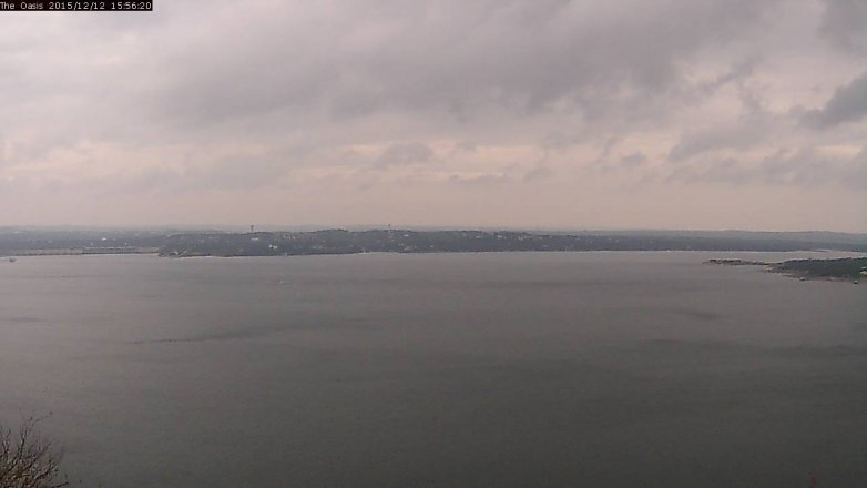 Lake Travis webcam, December 12, 2015 3:05 PM CT