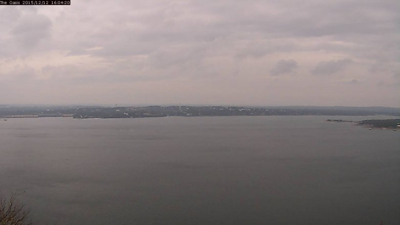 Lake Travis webcam, December 12, 2015 3:10 PM CT