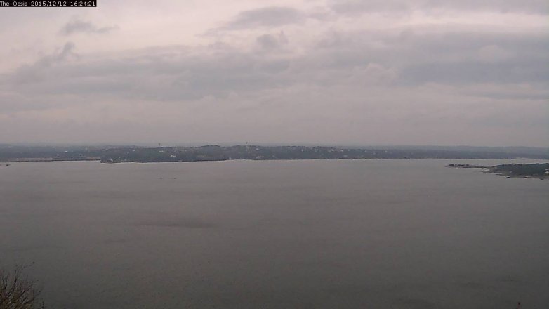 Lake Travis webcam, December 12, 2015 3:30 PM CT