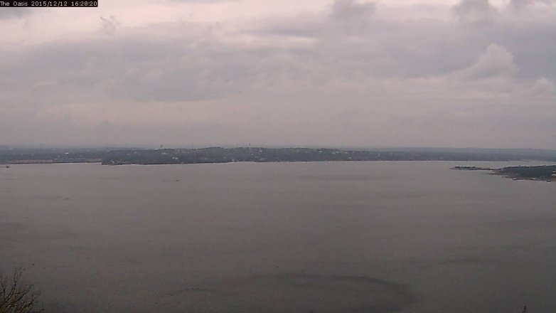 Lake Travis webcam, December 12, 2015 3:35 PM CT