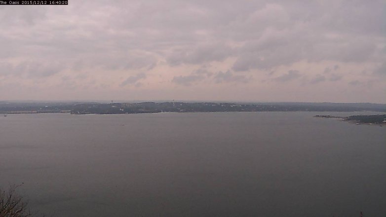 Lake Travis webcam, December 12, 2015 3:45 PM CT