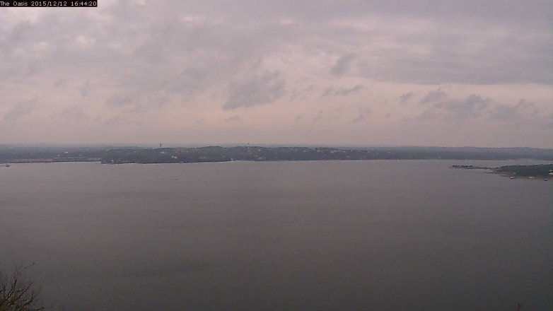 Lake Travis webcam, December 12, 2015 3:50 PM CT
