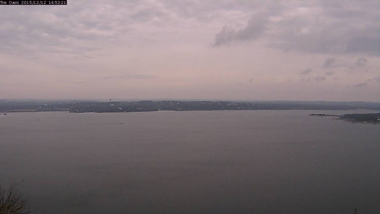 Lake Travis webcam, December 12, 2015 4:00 PM CT