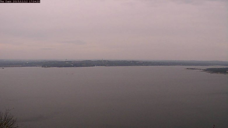 Lake Travis webcam, December 12, 2015 4:10 PM CT