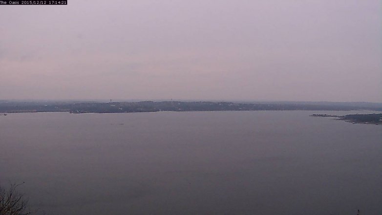 Lake Travis webcam, December 12, 2015 4:20 PM CT