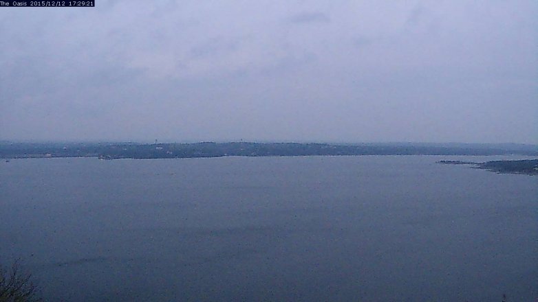 Lake Travis webcam, December 12, 2015 4:35 PM CT