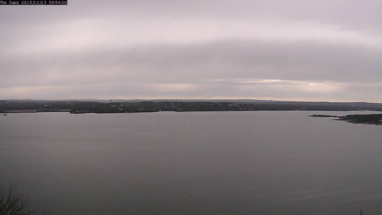 Lake Travis webcam, December 13, 2015 9:00 AM CT