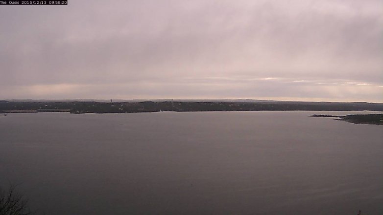 Lake Travis webcam, December 13, 2015 9:05 AM CT