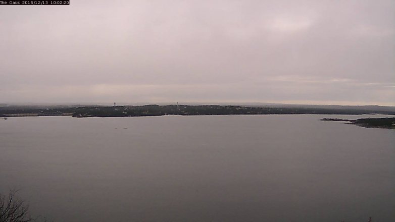 Lake Travis webcam, December 13, 2015 9:10 AM CT