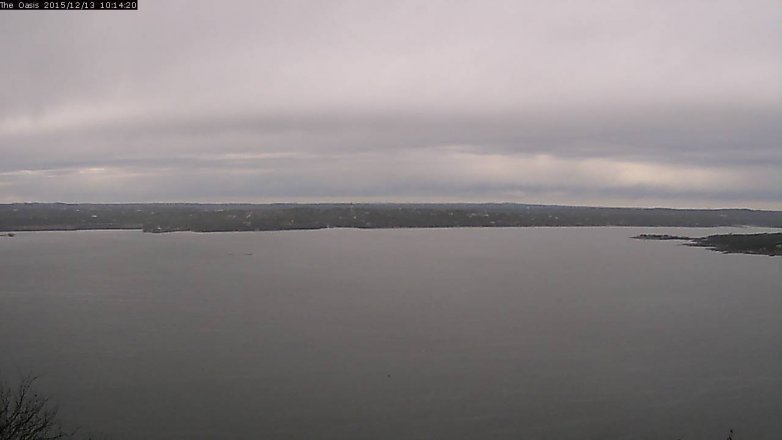 Lake Travis webcam, December 13, 2015 9:20 AM CT