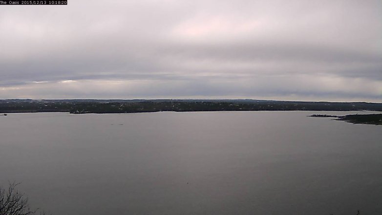 Lake Travis webcam, December 13, 2015 9:25 AM CT