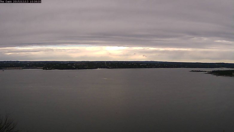 Lake Travis webcam, December 13, 2015 9:45 AM CT