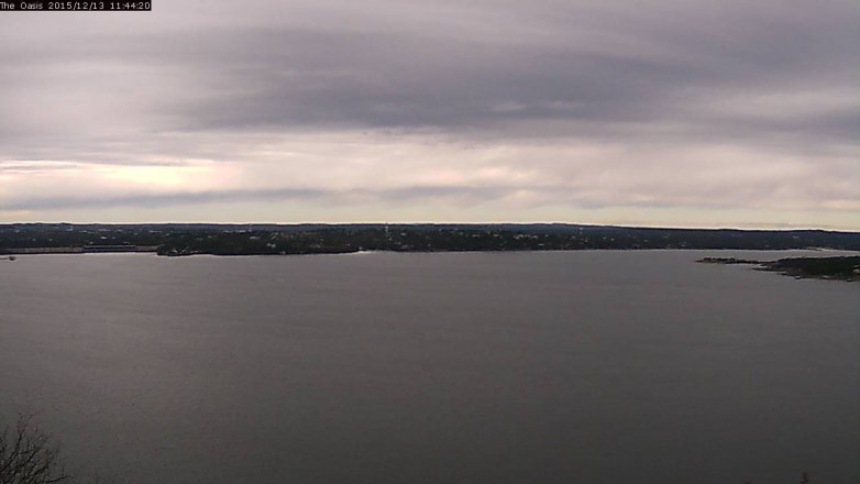 Lake Travis webcam, December 13, 2015 10:50 AM CT