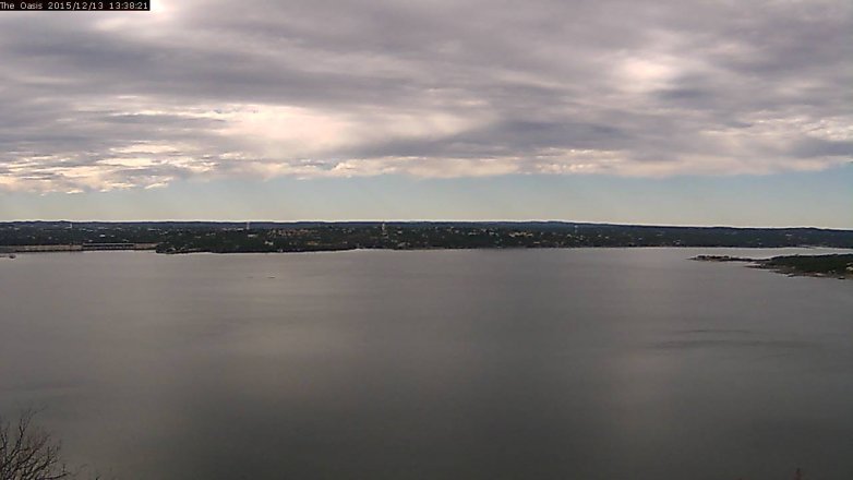 Lake Travis webcam, December 13, 2015 12:45 PM CT