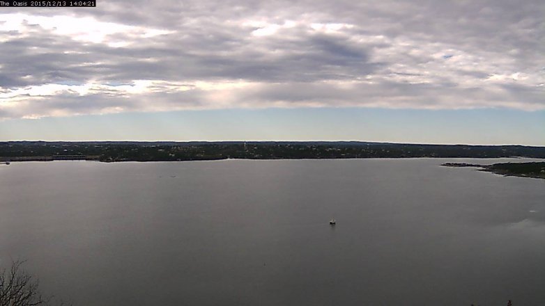 Lake Travis webcam, December 13, 2015 1:10 PM CT