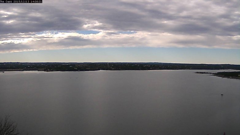Lake Travis webcam, December 13, 2015 1:15 PM CT