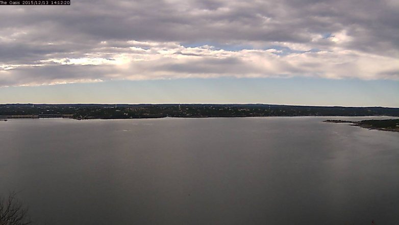 Lake Travis webcam, December 13, 2015 1:20 PM CT