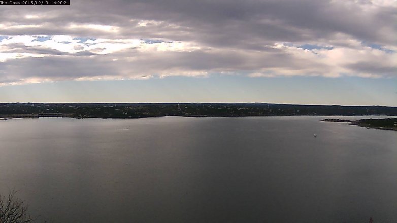 Lake Travis webcam, December 13, 2015 1:25 PM CT