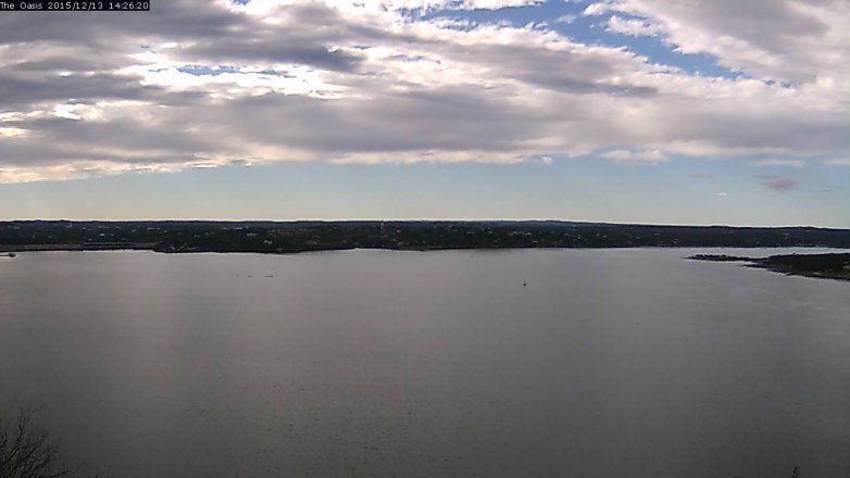 Lake Travis webcam, December 13, 2015 1:30 PM CT