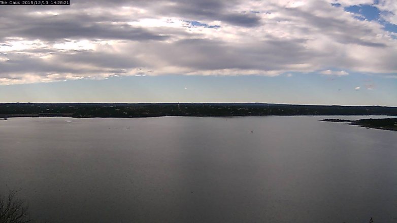 Lake Travis webcam, December 13, 2015 1:35 PM CT