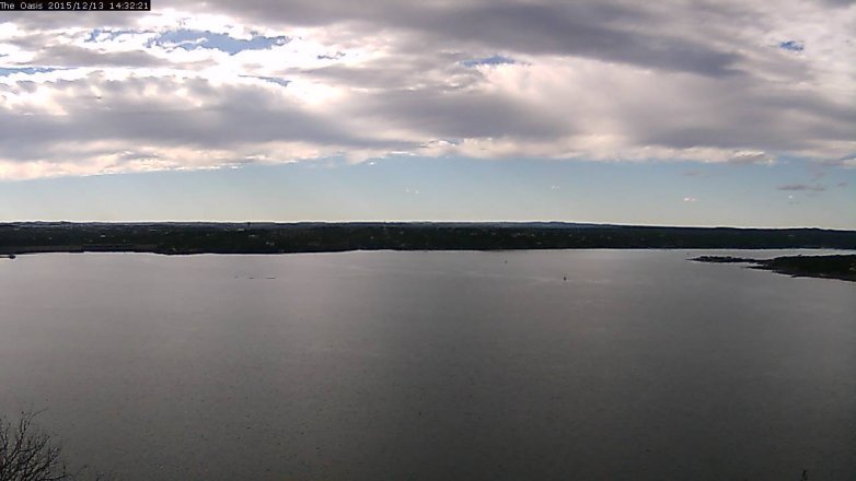 Lake Travis webcam, December 13, 2015 1:40 PM CT