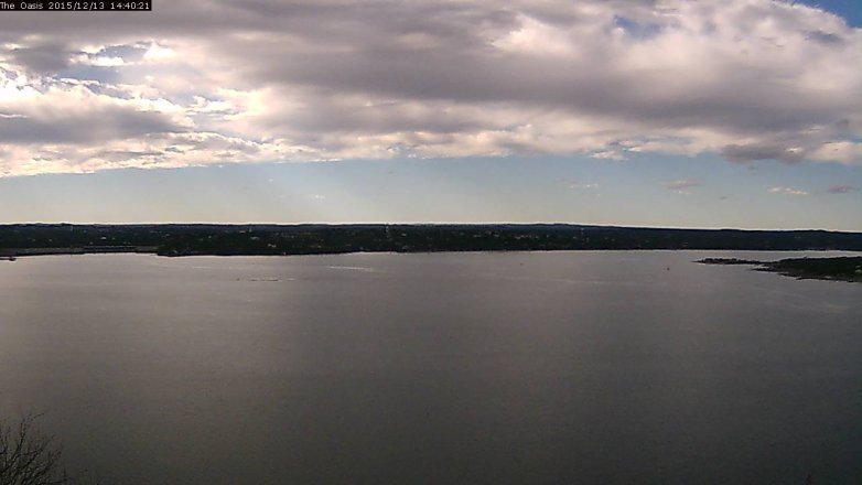 Lake Travis webcam, December 13, 2015 1:45 PM CT