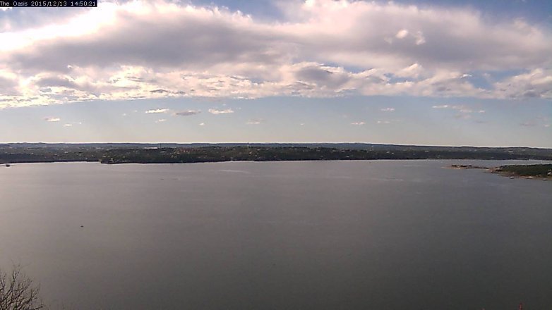 Lake Travis webcam, December 13, 2015 1:55 PM CT