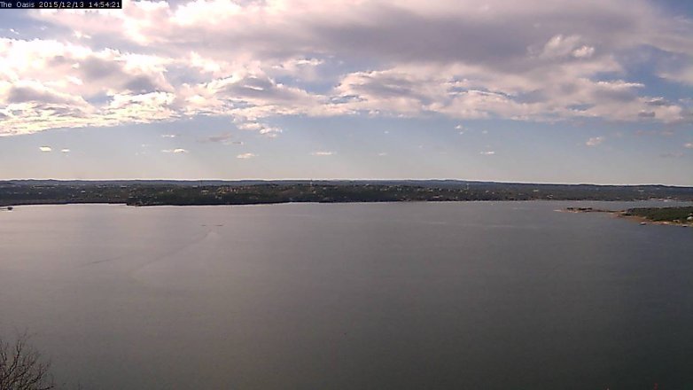 Lake Travis webcam, December 13, 2015 2:00 PM CT