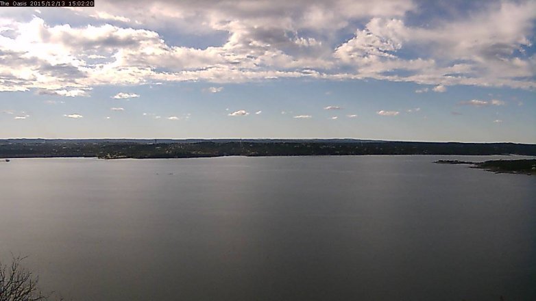 Lake Travis webcam, December 13, 2015 2:10 PM CT