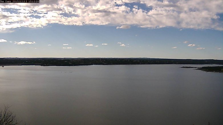 Lake Travis webcam, December 13, 2015 2:20 PM CT