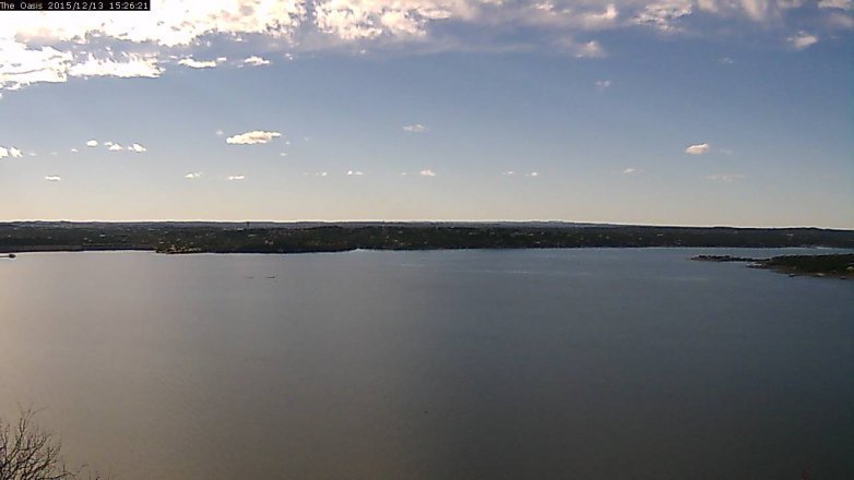 Lake Travis webcam, December 13, 2015 2:35 PM CT