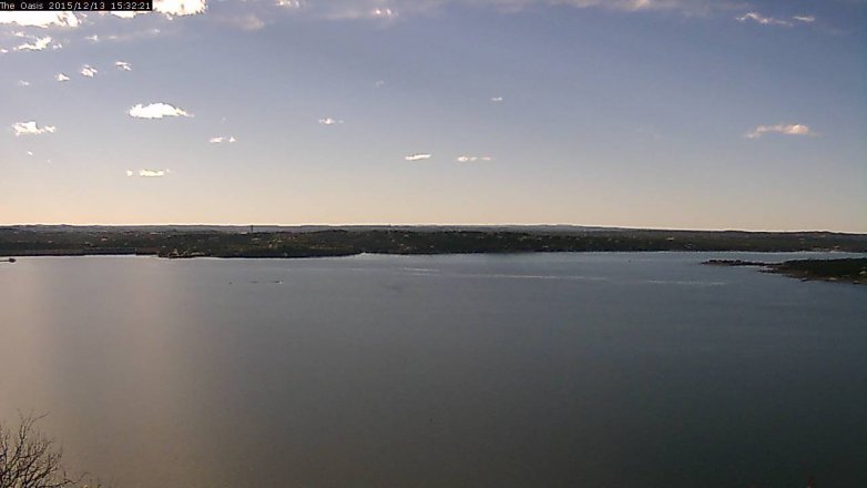 Lake Travis webcam, December 13, 2015 2:40 PM CT