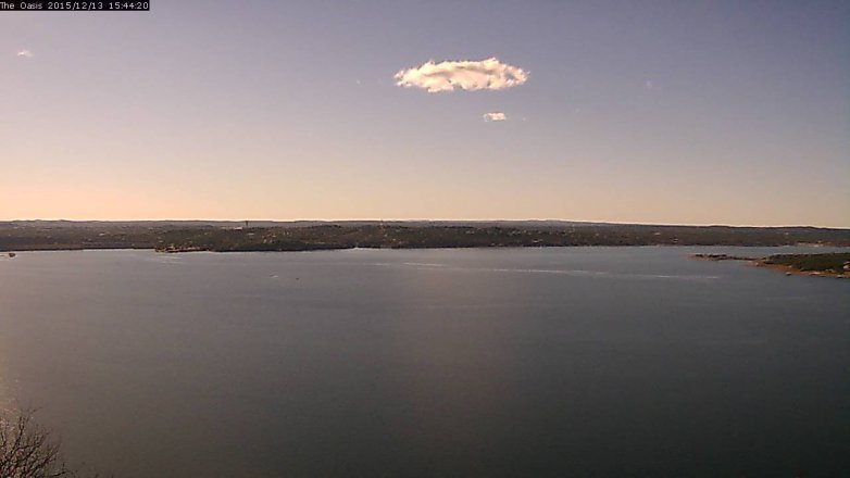 Lake Travis webcam, December 13, 2015 2:50 PM CT