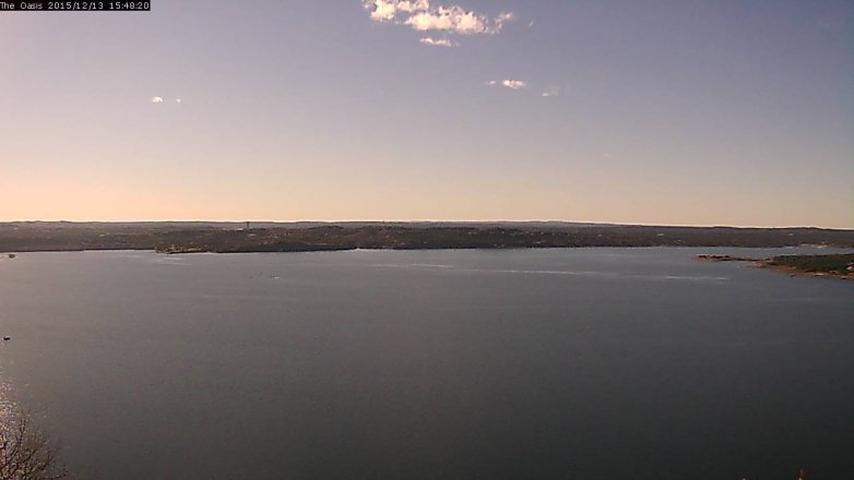 Lake Travis webcam, December 13, 2015 2:55 PM CT