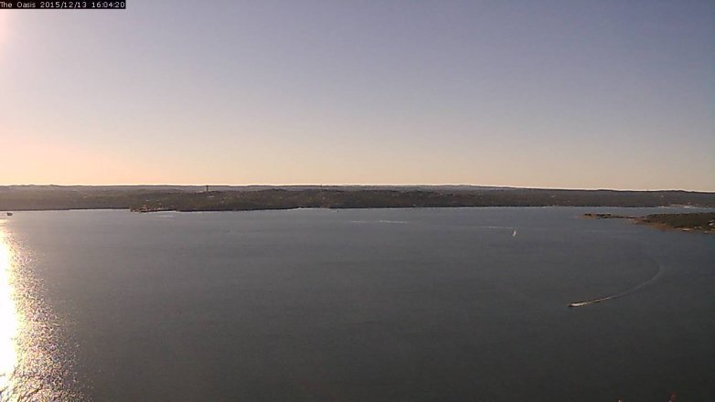 Lake Travis webcam, December 13, 2015 3:10 PM CT