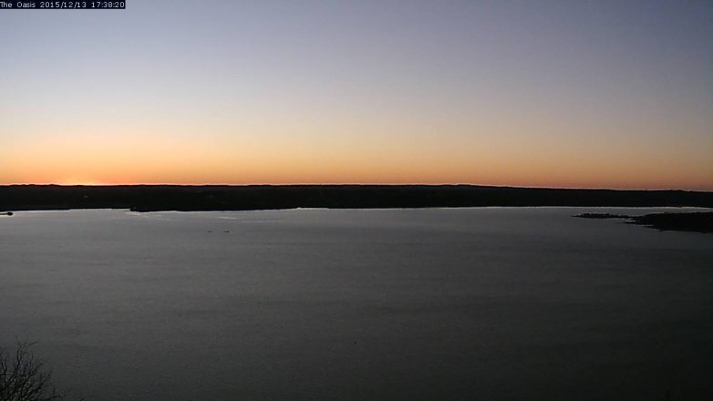 Lake Travis webcam, December 13, 2015 4:45 PM CT