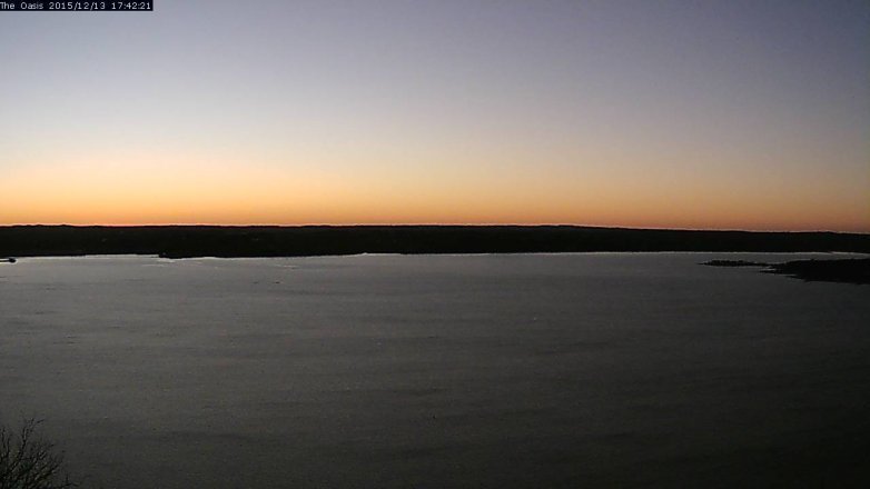 Lake Travis webcam, December 13, 2015 4:50 PM CT