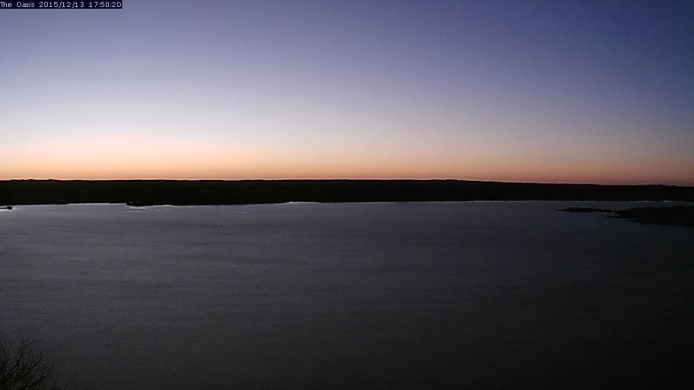 Lake Travis webcam, December 13, 2015 4:55 PM CT