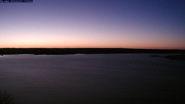 Lake Travis webcam, December 13, 2015 5:00 PM CT