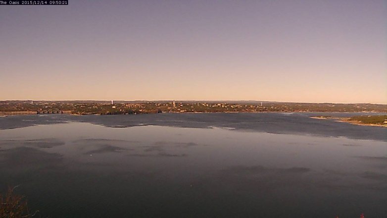 Lake Travis webcam, December 14, 2015 9:00 AM CT