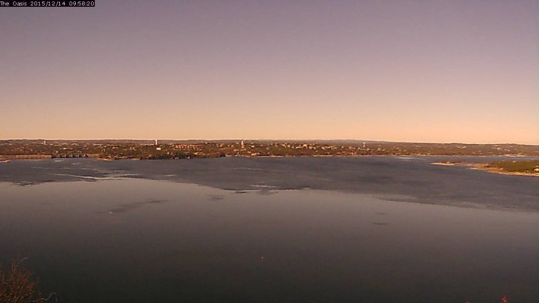 Lake Travis webcam, December 14, 2015 9:05 AM CT