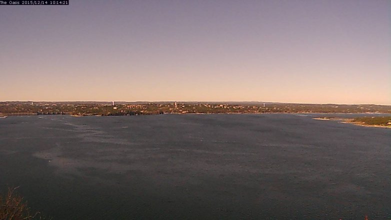 Lake Travis webcam, December 14, 2015 9:20 AM CT